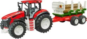 Bruder® Spielzeug-Traktor Roadmax Traktor mit Rückeanhänger (03453), Made in Europe