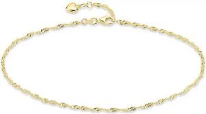 Bruno Banani Fußkette Schmuck Geschenk Silber 925 Körperschmuck Singapurkette Herz, Made in Germany