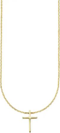 Bruno Banani Kette mit Anhänger Schmuck Geschenk gelbgoldfarben vergoldet mit Anhänger Kreuz