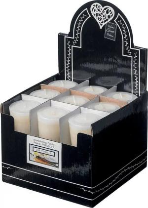 B&S Duftkerze Votiv - Duftkerze 18er Karton intensiv duftend Vanille