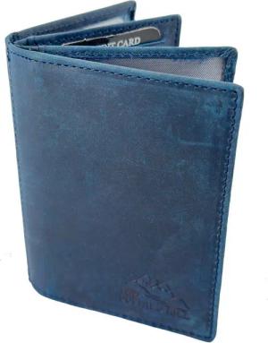 Buffalo Hill Kartenetui Büffelleder Ausweishülle, RFID-Schutz >2397-Wild< Dokumentenmappe, 9 Kartenfächer + 3 Klarsichtfächer