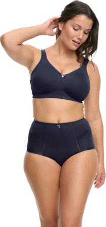 Bügelloser, gemoldeter BH - dunkelblau - Gr. 95 D von Goldner Fashion