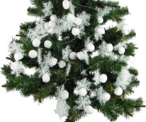 BURI Christbaumschmuck Weihnachtsdeko-Set 72 tlg. weiß Weihnachtsbaumschmuck Schneeflocken Sc (72-tlg)