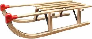 BURI Schlitten Holzschlitten Davos 90cm Traditionell Rodelschlitten Kinderschlitten B