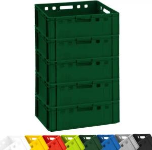 BURI Transportbehälter 5x Fleischkiste E2 Metzgerkiste Lagerkiste Eurobox lebensmittelecht, (5-St)