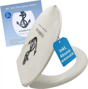 BURI WC-Sitz mit Absenkautomatik Toilettendeckel Klobrille Toilettensitz 3D Motiv