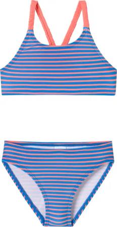 Bustier-Bikini Wirkware recycelt LSF40+ Streifen aquarium - Aqua 98