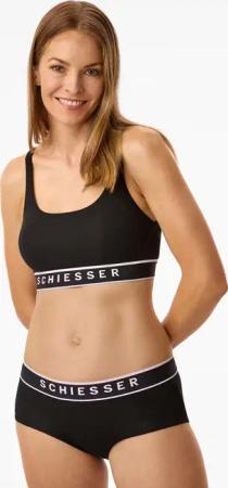 Bustier Doppelripp Organic Cotton schwarz - Pure Rib 44