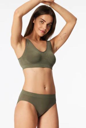 Bustier seamless herausnehmbare Pads khaki- Classic Seamless L