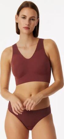 Bustier seamless herausnehmbare Pads Spitze burgund - Invisible Soft Lace 36