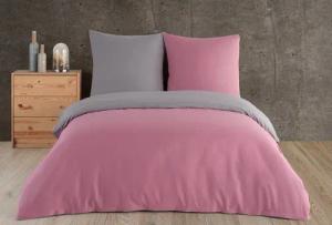 Buymax Bettwäsche Wendebettwäsche, Renforcé, 2 teilig, Premium 100% Baumwolle Bettbezug-Set 135x200 cm mit Reißverschluss