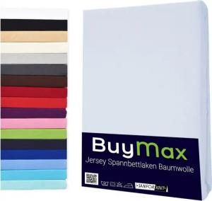 Buymax Spannbettlaken StyleHeim Jersey aus 100% Baumwolle, Jersey, Gummizug: Rundumgummi, Pflegeleicht und Atmungsaktiv in Verschiedenen Farben und Größen