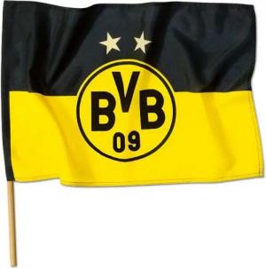 BVB Fahne BVB Stockfahne 90x60cm schwarz gelb
