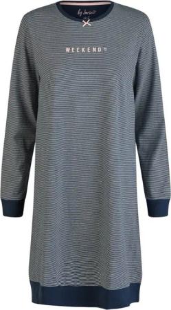 By Louise Nachthemd Snow Queen (Set, 1-tlg., 1-teilig) Damen Sleepshirt ca.95cm lang Langarm Bündchen Baumwolle