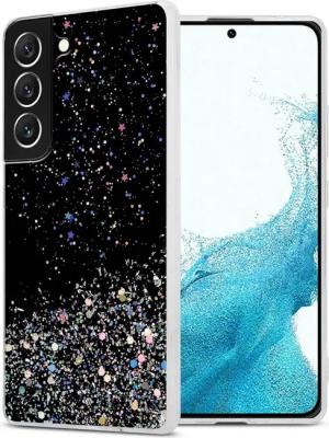Cadorabo Handyhülle für Samsung Galaxy S22 Hülle Samsung Galaxy S22, Flexible TPU Silikon Handy Schutzhülle - Hülle - mit Glitzer