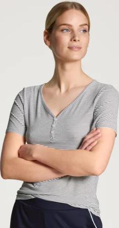 CALIDA Favourites Dreams T-Shirt, V-Neckfür Damen, XXS, Blau, Kombinier dich glücklich - für einzigartig erholsame Nächte