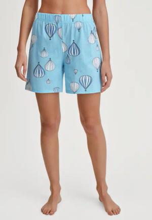 CALIDA Favourites Journey Kurze Pyjamahosefür Damen, XS, Blau, Natürlich, hautfreundlich und verantwortungsbewusst – für entspannte Nächte