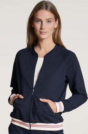 CALIDA Favourites Lounge Lounge-Jackefür Damen, XXS, Blau, Unsere abwechslungsreiche Lieblings-Loungewear