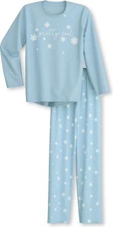 CALIDA Kids Snowflakes Pyjama, langfür Kinder, 128, Blau, Höchste Qualität für besten Tragekomfort