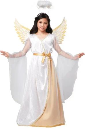 California Costumes Kostüm Himmlisches Engelskostüm für Mädchen Kinderkostüm weiss-gold