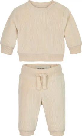 Calvin Klein Jeans Shirt & Hose RIB VELVET FLEECE SET GIFTPACK (Set, 2-tlg) für Babys bis 2 Jahre, Geschenkset