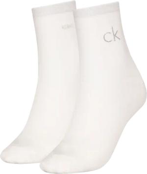 Calvin Klein Jeans Socken "CK WOMEN SHORT SOCK 2P SHINY LOGO" 2 Paar, 1x mit Glitzer-Logo