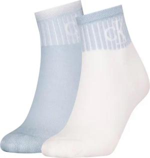 Calvin Klein Jeans Socken CKJ WOMEN QUARTER 2P GLOSSY RIB (2-Paar) mit dezentem Logo-Design