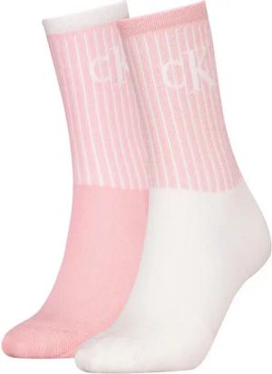 Calvin Klein Jeans Socken CKJ WOMEN SOCK 2P GLOSSY RIB (2-Paar, 2 Paar) mit Logostickerei