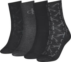 Calvin Klein Jeans Socken CKJ WOMEN SOCK 4P HOLIDAY PACK AOP (4-Paar, 4er Pack) Logo, schmales Bündchen