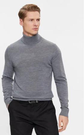 Calvin Klein Rollkragenpullover Superior K10K110420 Grau Slim Fit