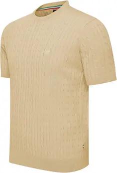 Cappuccino Italia  T-Shirt Loreto Cable Knit Tee