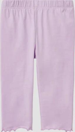 Capri Leggings aus Baumwollstretch mit Elastikbund