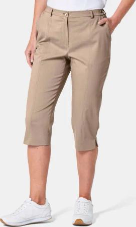 Caprihose CARLA aus Satin - beige - Gr. 265 von Goldner Fashion