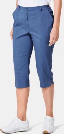 Caprihose CARLA aus Satin - blau - Gr. 40 von Goldner Fashion