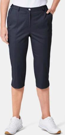 Caprihose CARLA aus Satin - marine - Gr. 48 von Goldner Fashion