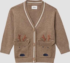 Cardigan mit aufgesetzten Taschen mit Rentier-Motiv