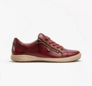 CAREN 12 Damen Leder Sneakers Bordeaux