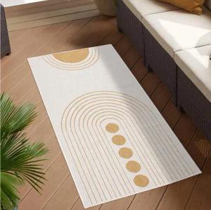 Carpet City Outdoorteppich DUO RUG 5739, rechteckig, Höhe: 5 mm, Wendeteppich Wetterfest In- & Outdoor, Balkon, Terrasse, Wohnzimmer