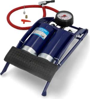 CARTREND Fußluftpumpe Doppelzylinder