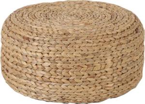 Casa Moro Pouf Sitzhocker Bohemien 50cm rund aus Seegras geflochten (Beistelltisch Fußablage Fußhocker), Natur Polsterhocker Boho Chic Hocker IN500