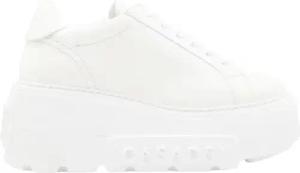 Casadei Low-Top Sneaker - Chunky Platform Sneakers With Embossed Branding An - Gr. 37,5 (EU) - in Weiß - für Damen