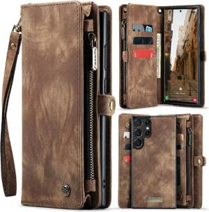 CaseMe Handyhülle Caseme Samsung Hülle mit Zipper 2in1 Samsung A25 5G-Braun