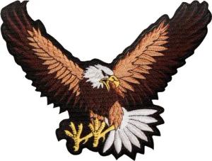 Catch the Patch Aufnäher Bügelbild, Aufbügler, Applikationen, Patches, Flicken, zum aufbügeln, Polyester, Adler Vogel Flügel Tier - Größe: 16 x 12 cm