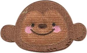 Catch the Patch Aufnäher Bügelbild, Aufbügler, Applikationen, Patches, Flicken, zum aufbügeln, Polyester, Affe Kopf Tier - Größe: 7,1 x 4,3 cm