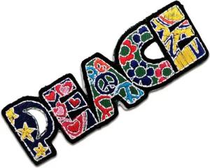 Catch the Patch Aufnäher Bügelbild, Aufbügler, Applikationen, Patches, Flicken, zum aufbügeln, Polyester, Peace Frieden - Größe: 10 x 3 cm