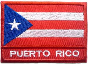 Catch the Patch Aufnäher Bügelbild, Aufbügler, Applikationen, Patches, Flicken, zum aufbügeln, Polyester, Puerto Rico Flagge Fahne - Größe: 5,2 x 7,3 cm