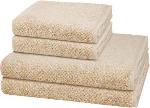 Cawö Handtuch Set Pure, Walkfrottee (Spar-Set, 4-St), 2 X Handtuch 2 X Duschtuch im Set - Baumwolle - Saugstark