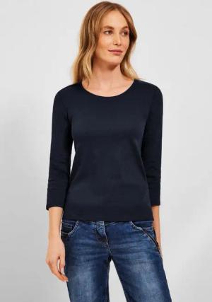 CECIL 3/4-Arm-Shirt aus reiner Baumwolle