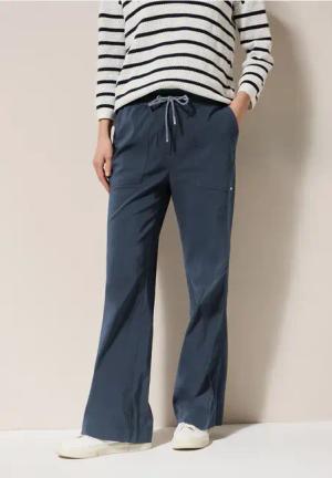 Cecil Damen Hose mit Melange-Effekt in Blau, Gr: S