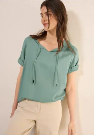 Cecil Damen Tunika in Unifarbe in Grün, Gr: S